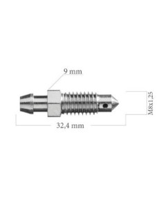 Tornillo Purgador De Pinza De Freno M8X125 Sangrador Largo 32Mm 2