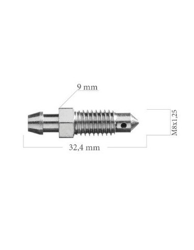 Brake caliper bleed nipple screw M8x125 32MM LARGE