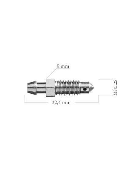 Tornillo Purgador De Pinza De Freno M8X125 Sangrador Largo 32Mm