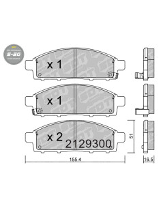 FRONT HIGH PERFORMANCE BRAKEPADS S50 FIAT FULLBACK MITSUBISHI L200 NISSAN EVALIA NV200