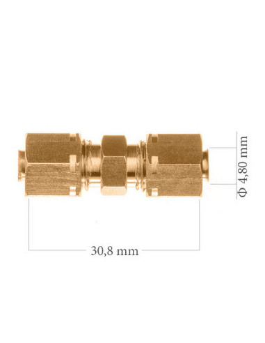 BRAKE TUBE CONNECTOR ONLY FOR 4,75MM COOPER TUBES