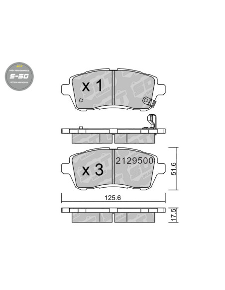 Pastillas De Freno Delanteras High Performance S50 Daihatsu Materia Ford Fiesta