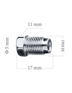 MALE M10x100 BRAKE PIPE NUT FITTING TUBE 4.75MM 2