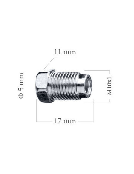 MALE M10x100 BRAKE PIPE NUT FITTING TUBE 4.75MM