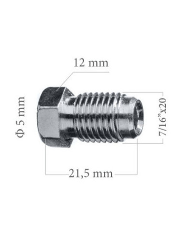 MALE 7/16" 20UNF BRAKE PIPE NUT FITTING TUBE 4.75MM