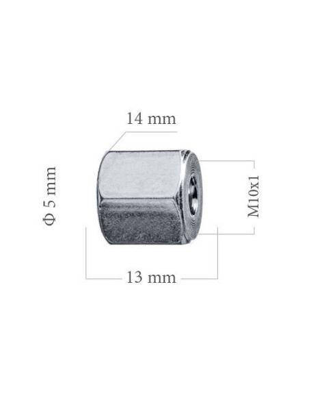 FEMALE M10x100 BRAKE PIPE NUT FITTING TUBE 4.75MM