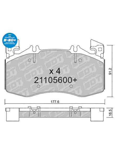 FRONT HIGH PERFORMANCE PLUS BRAKEPADS S50+ MERCEDES BENZ C118 X118 CLA45 AMG W177 A45 AMG H247 GLA 45 AMG