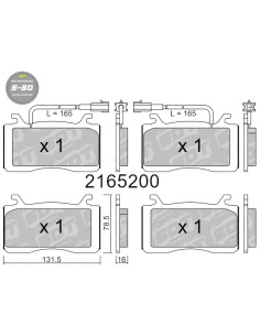 FRONT HIGH PERFORMANCE BRAKEPADS S50 ALFA ROMEO STELVIO