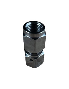Racor Inox. Adaptador De Freno Hembra 3/8" 24Unf A Hembra 3/8" 24Unf Ambas Giratorias 2