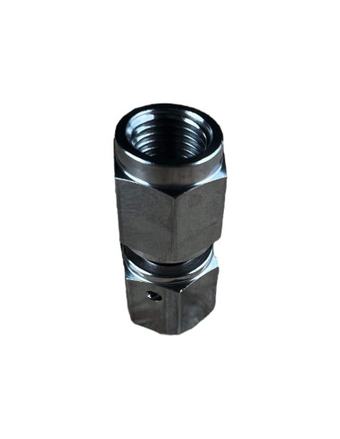 RACOR INOX. BRAKE ADAPTOR FEMALE3/8" 24UNF TO FEMALE 3/8" 24UNF BOTH SWIVEL