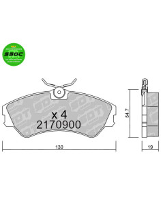 FRONT HIGH PERFORMANCE BRAKEPADS S50C VW MULTIVAN T4 TRANSPORTER T4 CARAVELLE