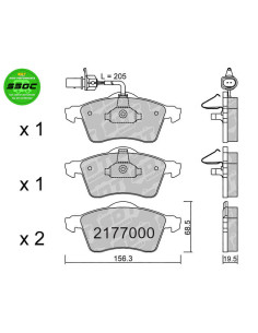 FRONT HIGH PERFORMANCE BRAKEPADS S50C ERNST AUWARTER MICROSTAR VW MULTIVAN T4 TRANSPORTER T4