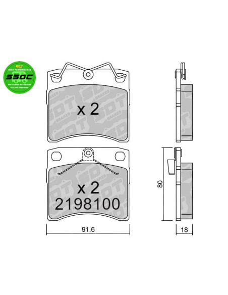 REAR HIGH PERFORMANCE BRAKEPADS S50C VW MULTIVAN TRANSPORTER T4 CALIFORNIA