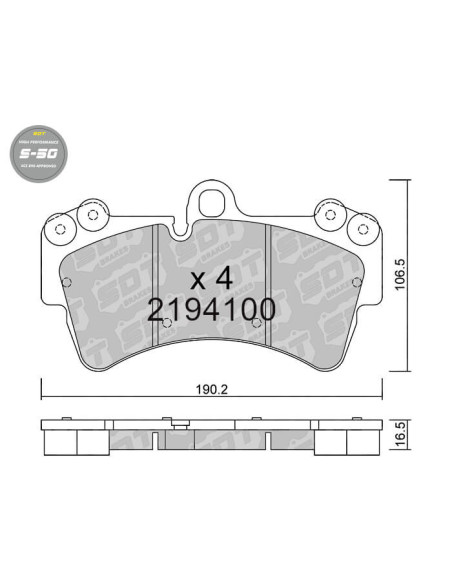 Pastillas De Freno Delanteras High Performance S50 Audi Q7 Brembo Z18 Porsche Cayenne Vw Touareg