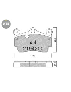 PASTILLAS DE FRENO HIGH PERFORMANCE S50 AUDI SUV / PORSCHE SUV / VW SUV (GI10218x2)