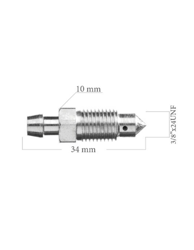 Brake caliper bleed nipple screw 3/8" 24UNF 34MM LARGE