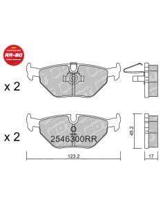 REAR RACING BRAKEPADS RR80 BMW E36 318is 325i 328i M3 Z3