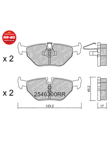 REAR RACING BRAKEPADS RR80 BMW E36 318is 325i 328i M3 Z3