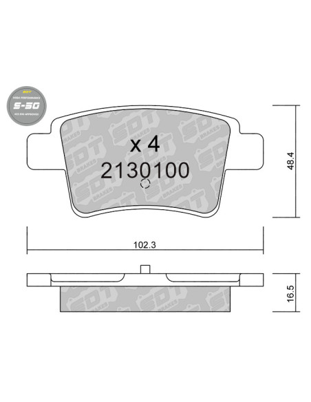 REAR HIGH PERFORMANCE BRAKEPADS S50 CITROEN C4 PICASSO GRAN PICASSO