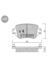 REAR HIGH PERFORMANCE BRAKEPADS S50 AUDI A1 8X A1 GBA SKODA OCTAVIA 5E VW CADDY POLO AW1 GTI