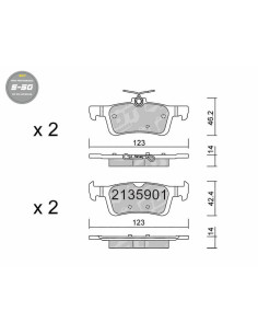 REAR HIGH PERFORMANCE BRAKEPADS S50 FORD FIESTA MK8
