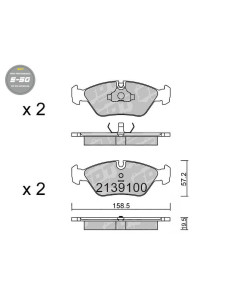 FRONT HIGH PERFORMANCE BRAKEPADS S50 BMW SERIE 3 E30 M3 SERIE 5 E28 M5 6 E24 FERRARI MASERATTI PORSCHE 928