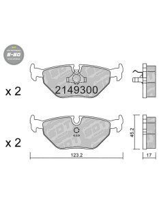 PASTILLAS DE FRENO TRASERAS HIGH PERFORMANCE S50 BMW 3 E30 3 E46 5 E34 7 E32 Z3 (GI10075)