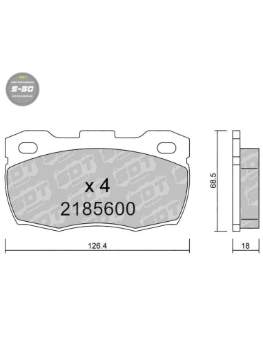 Pastillas De Freno Delanteras High Performance S50 Land Rover Defender 90 110 130 Off-Road