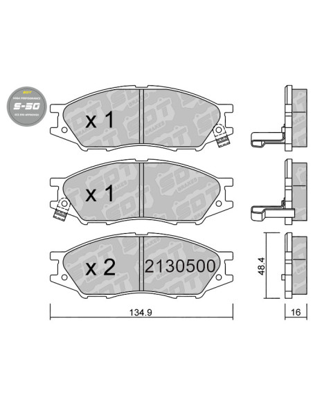 Pastillas De Freno Delanteras High Performance S50 Nissan Almera N16 Samsung Sm3
