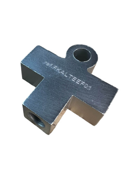 Racor Repartidor T 3 Vias Aluminio Hembra M10X100