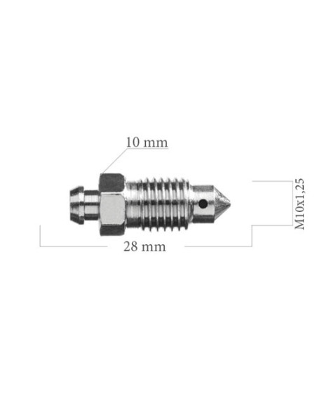 Brake caliper bleed nipple screw M10X125 28MM LARGE