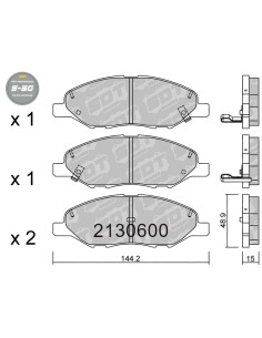 FRONT HIGH PERFORMANCE BRAKEPADS S50 NISSAN TIIDA