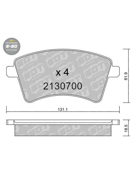 Pastillas De Freno Delanteras High Performance S50 Mercedes Citan Renault Kangoo Be Bop