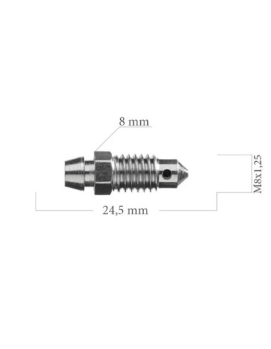 Brake caliper bleed nipple screw M8X125 24MM LARGE