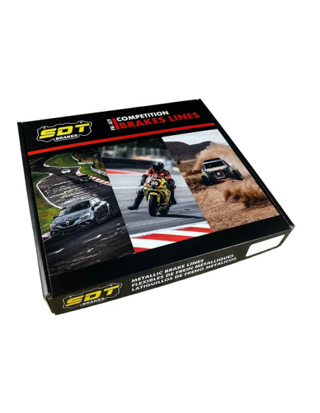 SET 4 METALLIC BRAKE LINES 5F P.Perform. (Manual TRASERO Ø10)