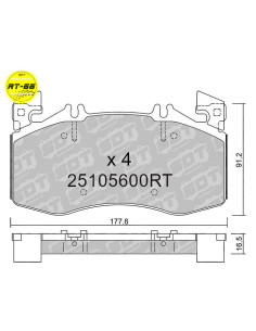 FRONT RT66 RACING BRAKEPADS MERCEDES BENZ C118 X118 CLA45 AMG W177 A45 AMG H247 GLA 45 AMG