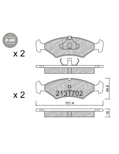 Pastillas De Freno High Performance S50 Delanteras Ford Escort Fiesta Sierra Traseras Ferrari 208 308