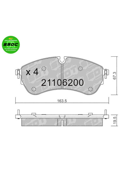 Pastillas Delanteras High Performance S50C Vw Multivan Vii T7 Disco Ø303Mm Grand California Man Tge