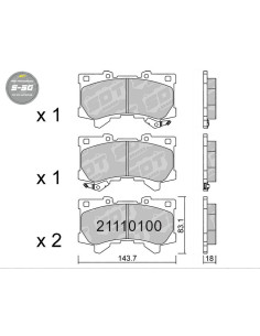FRONT HIGH PERFORMANCE PADS S50 LEXUS 600 AWD TOYOTA LAND CRUISER 300 TUNDRA KA7