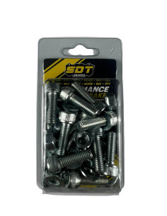 Set of 12 M8 allen screws for two-piece discs 25mm total length (excluding head) thread section 25mm
