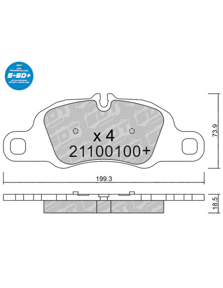 FRONT HIGH PERFORMANCE PLUS BRAKEPADS S50+ PORSCHE 911 997 CARRERA TARGA CABRIO BOXSTER 981 CAYMAN 981