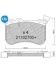 FRONT HIGH PERFORMANCE PLUS BRAKEPADS S50+ MERCEDES BENZ AMG A45 4MATIC CLA 45 AMG GLA 45 AMG