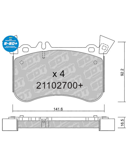 FRONT HIGH PERFORMANCE PLUS BRAKEPADS S50+ MERCEDES BENZ AMG A45 4MATIC CLA 45 AMG GLA 45 AMG