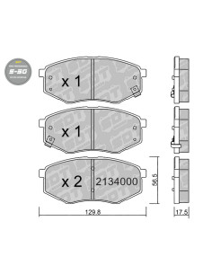 FRONT HIGH PERFORMANCE BRAKEPADS S50 HYUNDAI ix20 JC