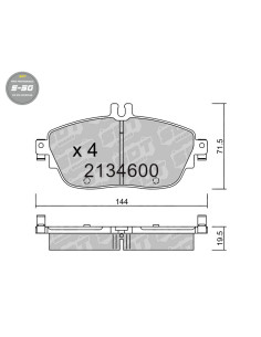 FRONT HIGH PERFORMANCE BRAKEPADS S50 MERCEDES A 176 B 242 CLA C117 X117 GLA X156