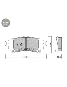REAR HIGH PERFORMANCE BRAKEPADS S50 LEXUS GS IS TOYOTA PRIUS PLUS ZVW4