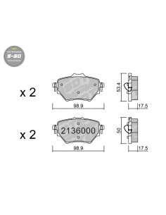 REAR HIGH PERFORMANCE BRAKEPADS S50 CITROEN C4 PICASSO PEUGEOT 308 MK2