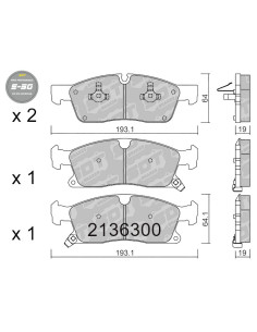 FRONT HIGH PERFORMANCE BRAKEPADS S50 DODGE DURANGO JEEP GRAND CHEROKEE WK