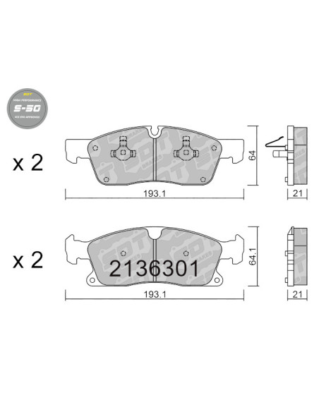 Pastillas De Freno Delanteras High Performance S50 Mercedes Benz Gl X166 Ml 166