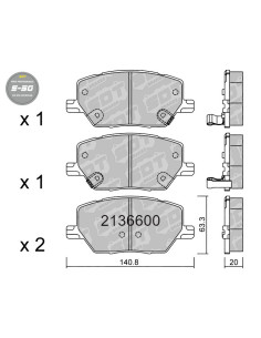 FRONT HIGH PERFORMANCE BRAKEPADS S50 FIAT 500X JEEP COMPASS RENEGADE
